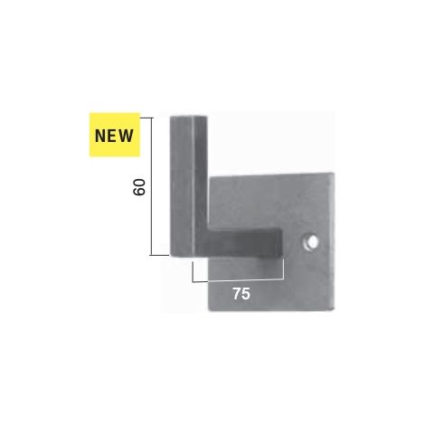 Supporto a muro per Corrimano  - Altezza 60mm Larghezza quadro 12mm - Ferro battuto - Da avvitare