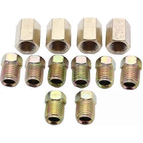 Raccords de conduite de frein en bobine, filetage 2 x 12 x 3/8", compatibles avec tubes de 3/16". (1/5)