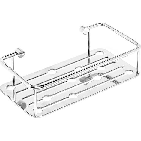 Cestillo de ducha rectangular estante portaobjetos de acero mod. Thin Line