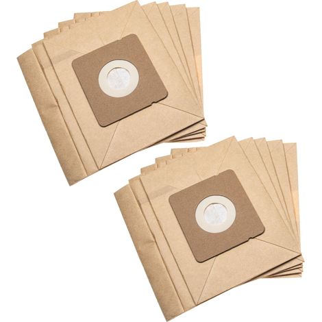 vhbw 10x sacchetto sostituisce Rowenta 900256502/7, 900 25 69-89/6, ZR0039 per aspirapolvere - carta, 17,7cm x 17,5cm color sabbia