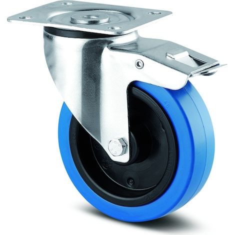 Roulette de manutention 3377 UFR - pivotante à frein - 125 kg - 125 x 40 mm - TENTE (1/3)