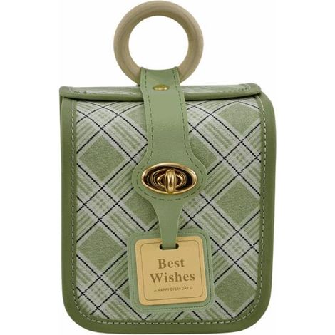 L'Arcolaio Bauletto Quadrato Piccolo Vintage Green 13,3x13,3x15 cm