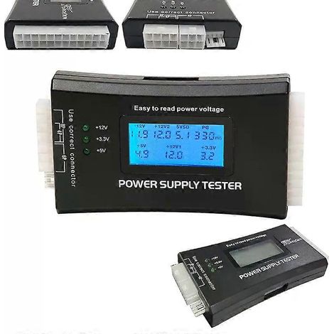 Digitales LCD-Display, PC-Computer, 20/24-Pin-Netzteil-Tester, Schnellprüfung, Leistungsmessung, Diagnose-Tester-Werkzeuge (1/4)