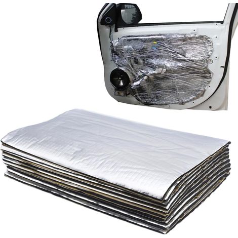 Tapis insonorisant pour voiture – Feuille composite en feuille d'aluminium, design facile à couper, adhésif solide, structure légère et flexible Matériau de contrôle du bruit automobile pour (1/5)