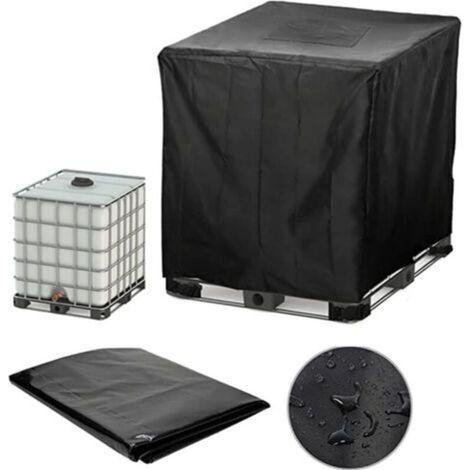 600-Liter-Tankabdeckung, Regenwassersammelplane, geeignet für 600-Liter-Regentonnen im Außenbereich, UV-Schutz, staubdicht, Regenwassertankabdeckung (120 x 80 x 100 cm) (1/5)