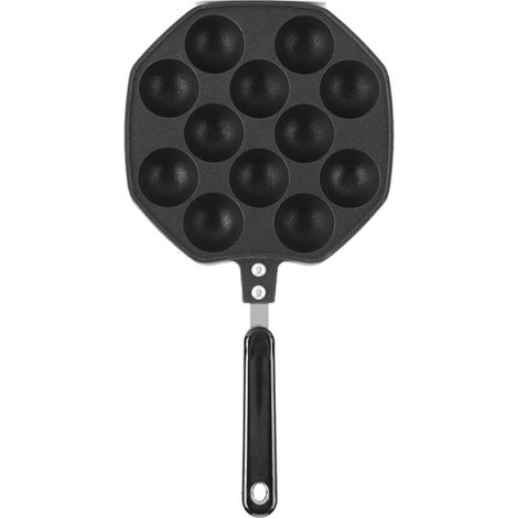 Padella per takoyaki con dodici incavi per preparare polpette di polpo e frittelle – accessorio da cucina - Crezuo (1/4)