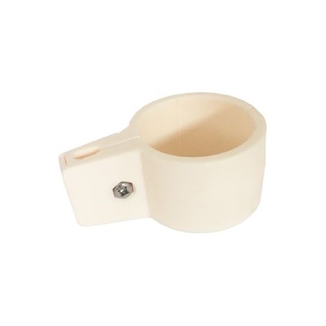 Collier de Fixation Poteau Portillon Grillagé Blanc (1/2)