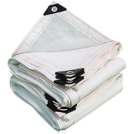 royaluxe -Toile de rechange blanche pour store 3 x 4m (1/4)