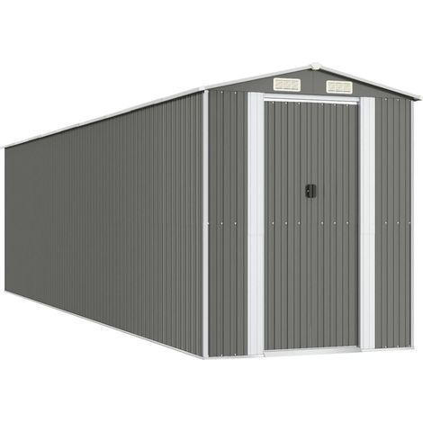 Maison Exclusive - Capanno da Giardino Grigio Chiaro 192x772x223cm Acciaio Zincato (1/5)
