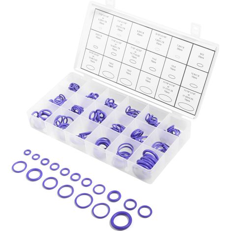 270PCS Joint Climatisation Voiture,Joint Torique Caoutchouc,Joint Torique,Joints Toriques,Joint de Tuyau en Caoutchouc,Convient pour la Réparation des Conduits de Climatisation Automobile (1/5)
