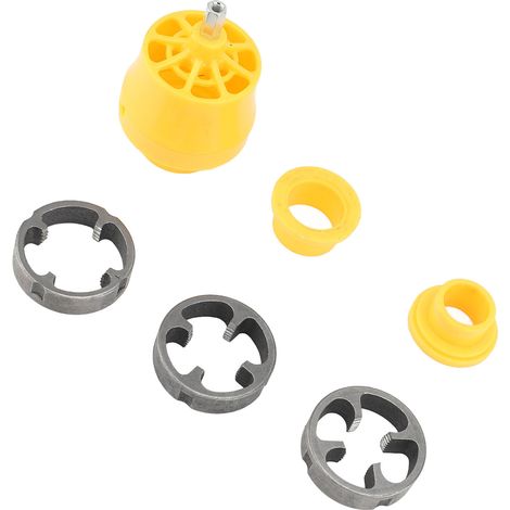 Kit filetage PVC pour perceuse électrique 1/2po 3/4po 1po taraudeuse plomberie pro coupe filets 6 pcs nylon métal (1/5)