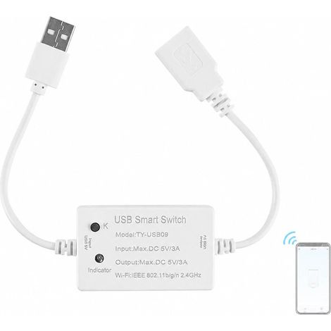 Módulo disyuntor inteligente Tuya WIFI RF433 con control remoto de encendido/apagado mediante aplicación móvil, compatible con Google Home para control por voz. (1/5)