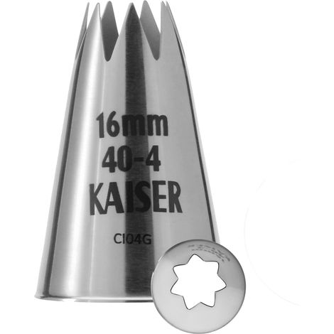 Kaiser Profi Deko-Center Ugello a Stella, Acciaio Inossidabile, Argento (1/4)
