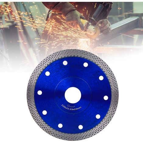 Lame de scie diamantée, disque de coupe, kit de remplacement pour meuleuse d'angle, diamètre 125 mm, pour béton et marbre. (1/5)