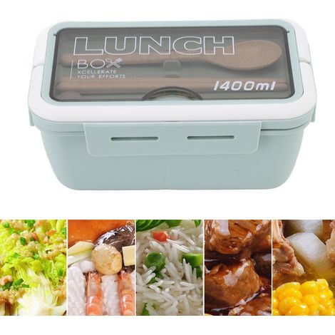 Isolierte Lunchbox im koreanischen Stil, hübsche Lunchbox zum Mitnehmen für Schülerinnen und junge Mädchen, mikrowellengeeignete Lunchbox für Büroangestellte, grün. (1/5)