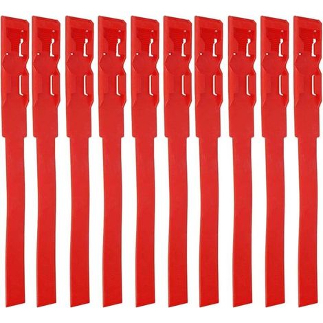 Bracelets d'identification pour vaches, 10 pièces, colliers d'identification pour bétail (rouge) (1/5)