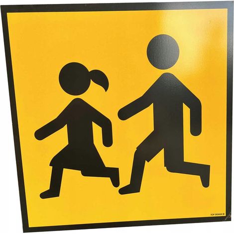 SA013 Attention Panneau réfléchissant pour enfants 300 x 300 cmPO (1/4)