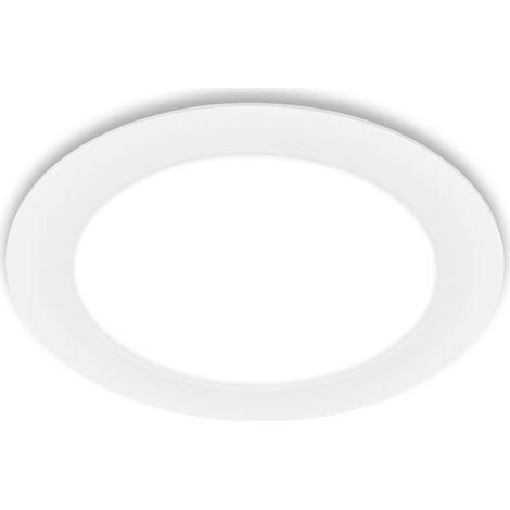 1x spot LED encastrable 230V plat, lumière blanc neutre, 18W, 1980lm, LED Spot, spots de plafond, LED Spots 230V, lampes encastrées, 68mm, 220x30mm (DxH), blanc (1/5)
