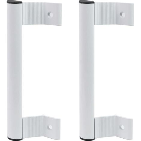 Set di 2 maniglie per porte scorrevoli in vetro per portefinestre scorrevoli - Realizzate in lega di alluminio - Bianco