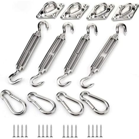Sun Sail Mounting Kit, Stainless Steel Mounting Kit for Triangular, Square and Rectangular Sun Sail, M5 Mounting Accessories - Versailles (1/5)