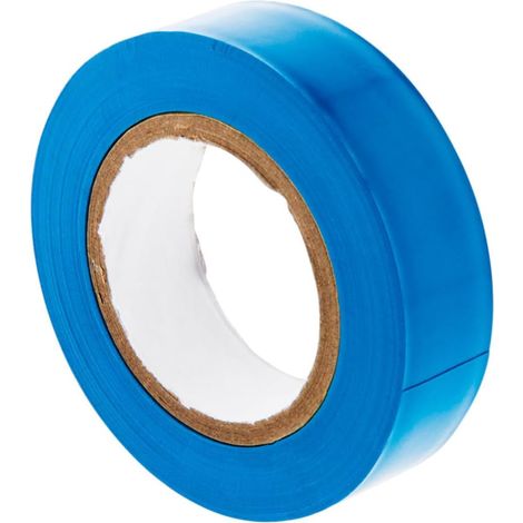 Ruban adhésif isolant électrique - 1 rouleau - PVC bleu 0,15mm - Isolation fiable fils et câbles - Travaux électricité domestique - 15mm x 10m (1/2)