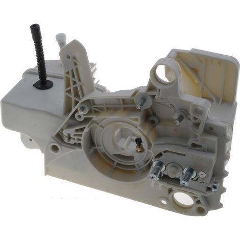 Jardiaffaires – Carter moteur pour tronçonneuses Stihl 021 023 025 MS210 MS230 MS250 – Entraxe 30 mm – Compatible avec durites et pompe à huile