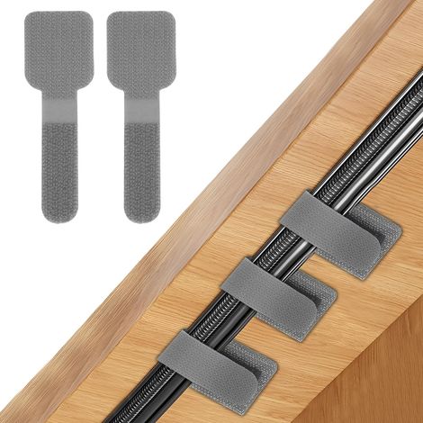 50 Pièces Câbles Auto-Adhésifs Puissants Attache Cable Adhesif Crochet Et Boucle Auto-Adhésive Gris Pour Organisation De Fils Au Bureau Maison Cuisine Support Cable (1/5)