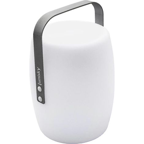 Lumisky – Baladeuse lumineuse sans fil 31cm – Autonomie 10h – Intensité variable – IP44 pour extérieur et intérieur – Design moderne en aluminium