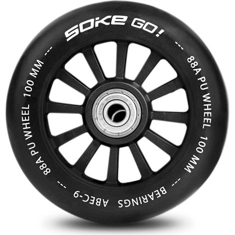 Roues de scooter 100 mm noires, 2 pcs (1/4)