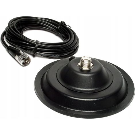 Base magnética. Imán para antena CB PL de 145 mm y cable de 4 m. (1/3)