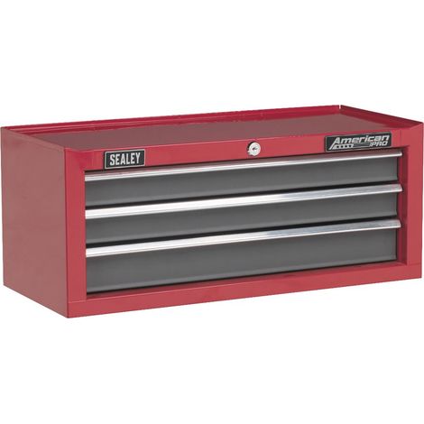 Sealey American PRO® Mid-Box Tool Chest 3 Drawer - Red/Grey AP22309BB (1/5)