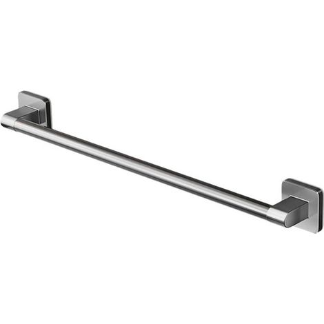 Toallero de pared sin taladro. Fabricado en aluminio espacial, 50 cm. Toallero multifuncional para baño, cocina y hogar. Gris oscuro. (1/5)