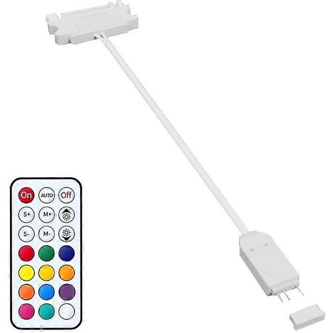 Contrôleur ARGB SATA vers 5 V 3 broches pour ventilateur et éclairage LED de PC, blanc (1/5)