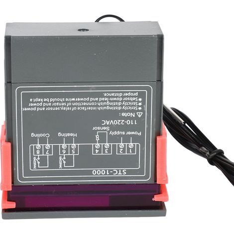 Neuer digitaler Temperaturregler STC-1000 12V/24V/110V/220V mit 1m NTC-Kabel und dualem Relaisausgang. (1/5)