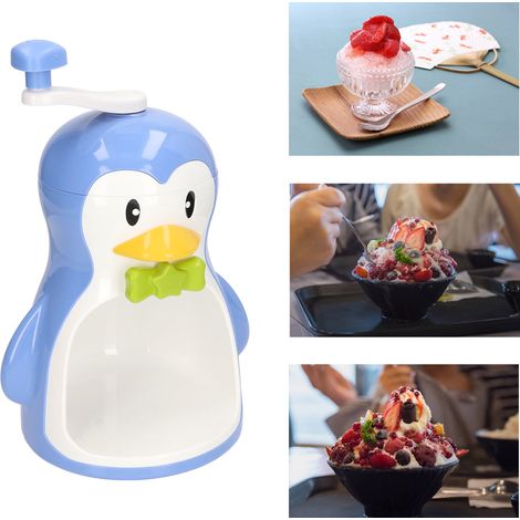 Máquina de hielo portátil Penguin: máquina de cubitos de hielo portátil fabricada en plástico ABS azul con depósito de agua y contenedor para el hogar y los viajes. (1/5)