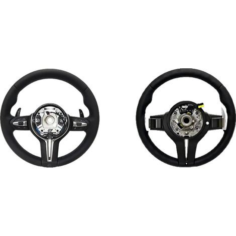 Volante, in pelle/carbonio, design personalizzabile, compatibile con BMW F30 F20 F22 F23 F33 F34 X1 F48 F15 X3 F25 M3 F80 E90 E70 E84, M3 SENZA ABS (1/2)