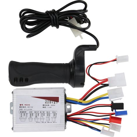 Poignée d'accélérateur et contrôleur de vitesse 12V 500W pour vélo électrique et scooter (1/5)