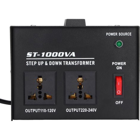 Convertisseur de tension 1000W suréleveur-abaisseur 220V vers 110V monophasé, prise UE, entrée ajustable 110V/220V, transformateur étanche à courant continu. (1/5)