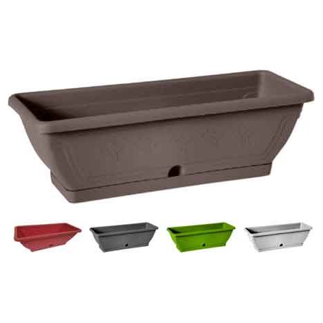CASSETTA CON SOTTOCASSETTA 'VENEZIA' cm 40x19x16h - colore antracite