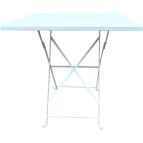Tavolo Pieghevole Metallo Bianco 70x70 cm - E-Coating (1/4)