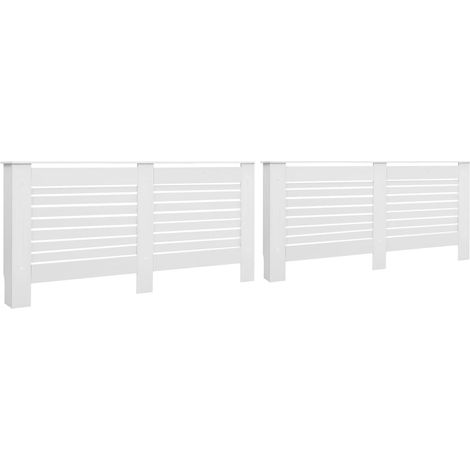 INLIFE Cache-radiateurs 2 pcs Blanc 172x19x81,5 cm MDF
