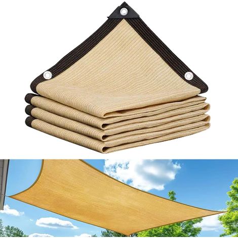 Voile D'Ombrage - 3 m x 4 m - Polyéthylène Haute Densité - Pour Patio Pergola Jardin Chien - 1 Pièce (1/5)