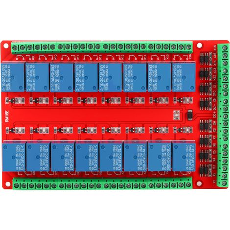 Isolated Type 16 Channel Relay Module Interface Board High/Low Level Trigger (DC 5V) (1/5)