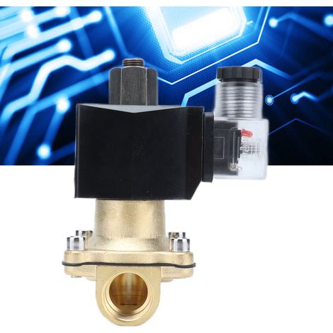 Normalerweise offenes Magnetventil 2W-15K, Zweiwege-Magnetventil mit Messingmembran, 110 V Wechselstrom (1/5)