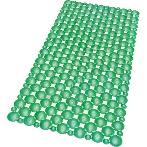 Tappeto Doccia Vasca Ventose Antiscivolo Tappetino Bagno Pvc Antimuffa 100% Made In Italy Verde - 35x75 cm