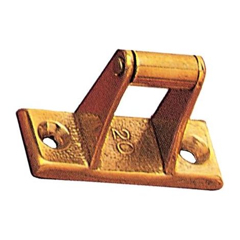 Cavallotti in ottone lucido con 2 fori per Viti altezza 20 mm per aste passanti