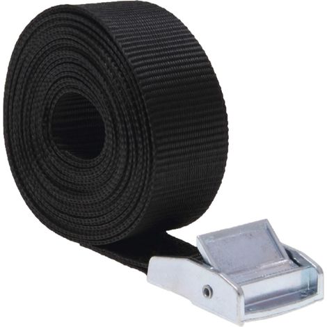 Sangle d'arrimage avec boucle - 25 mm x 5 m - Noir - Linxor (1/3)