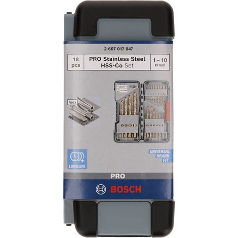 Bosch PRO Stainless Steel HSS-Co Spiralbohrer-Set, 18-tlg. (1/5)