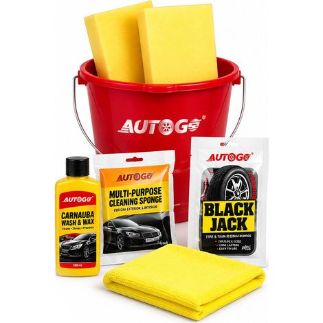 AUTOGO multi-piece car cleaning kit: interior cleaning, paint care, stain removal, interior cleaning (1/5)