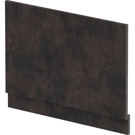 Nuie Matt Metallic Slate 800mm Bath End Panel with Plinth - MPC2613 (1/3)
